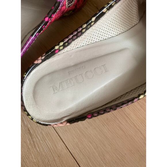 Sesto Meucci mules women’s size 8 snake print patent leather made in Italy - Picture 4 of 6